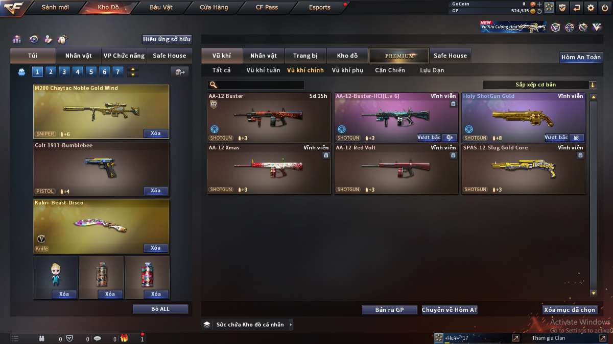 shop acc cf uy tin gia re